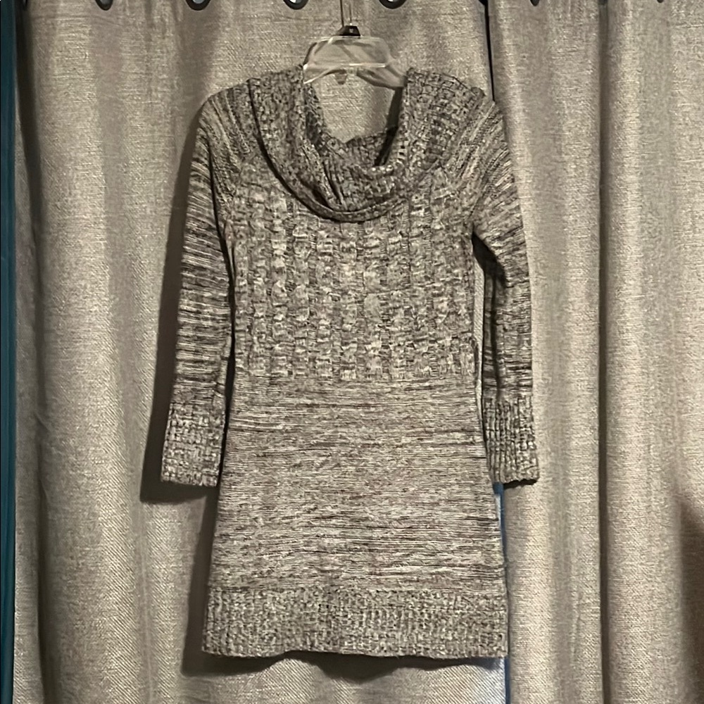 Gray Cowl Neck Sweater